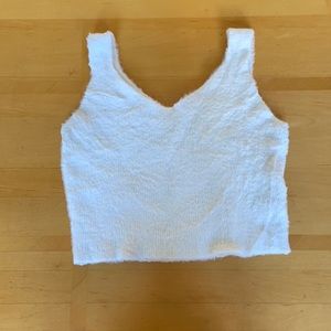 Fuzzy white shirt